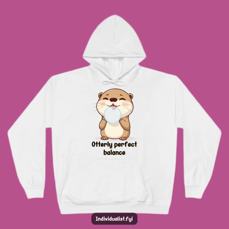 Cozy Funny Otter Bubble Hoodie: Stay Warm with Playful Charm, Hilarious Gift!