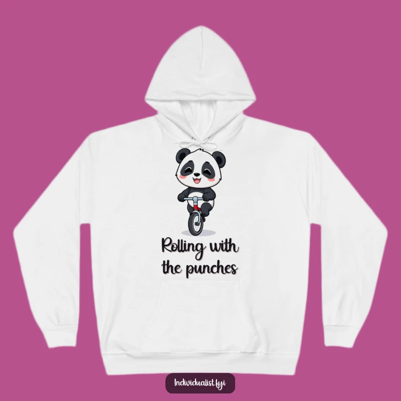 Cozy Funny Panda Unicycle Hoodie: Stay Warm with this Hilarious Animal Design