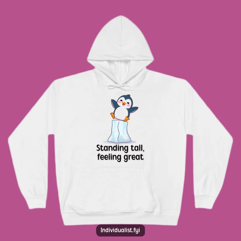 Funny Penguin Hoodie: Cozy Penguin Balances Well, Comfy Funny Gift