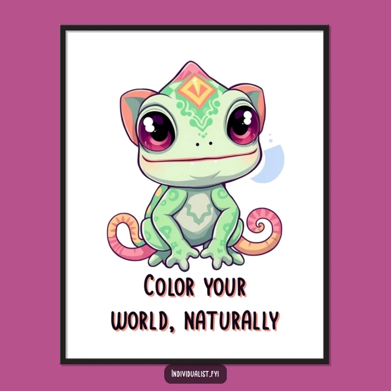 Free Printable Chameleon Pattern Art - Vibrant Downloadable Wall Decor for Lively Spaces