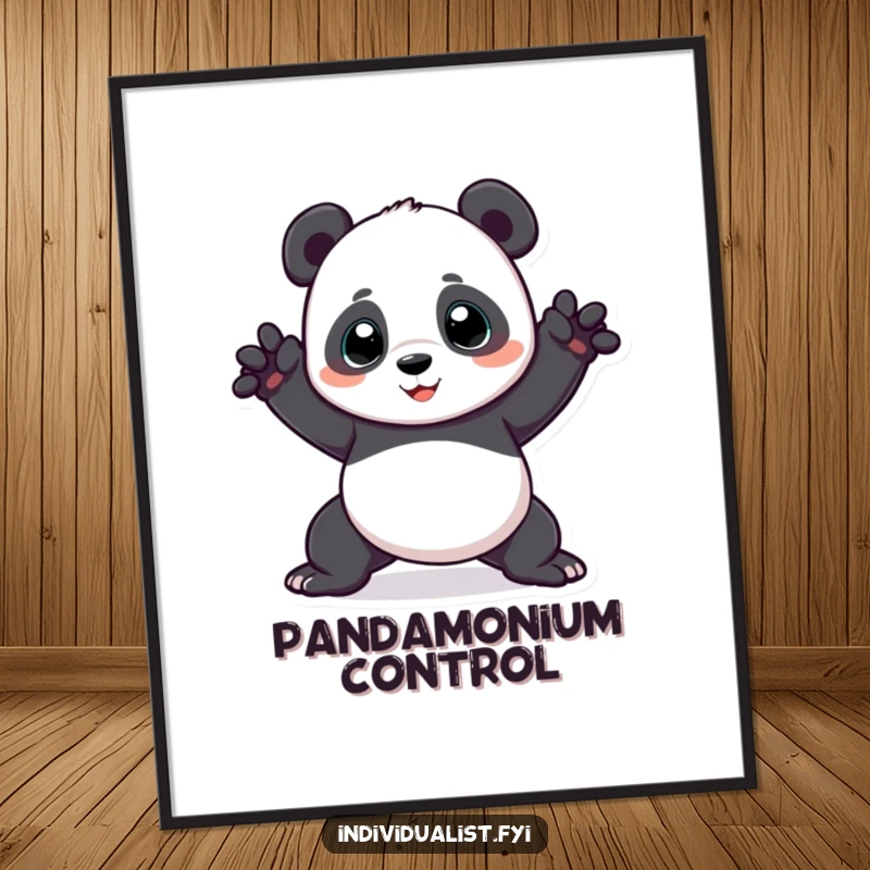 Funny Free Printable Panda Wall Art: A panda in an absurdly flexible pose, bringing laughter and character to any room.