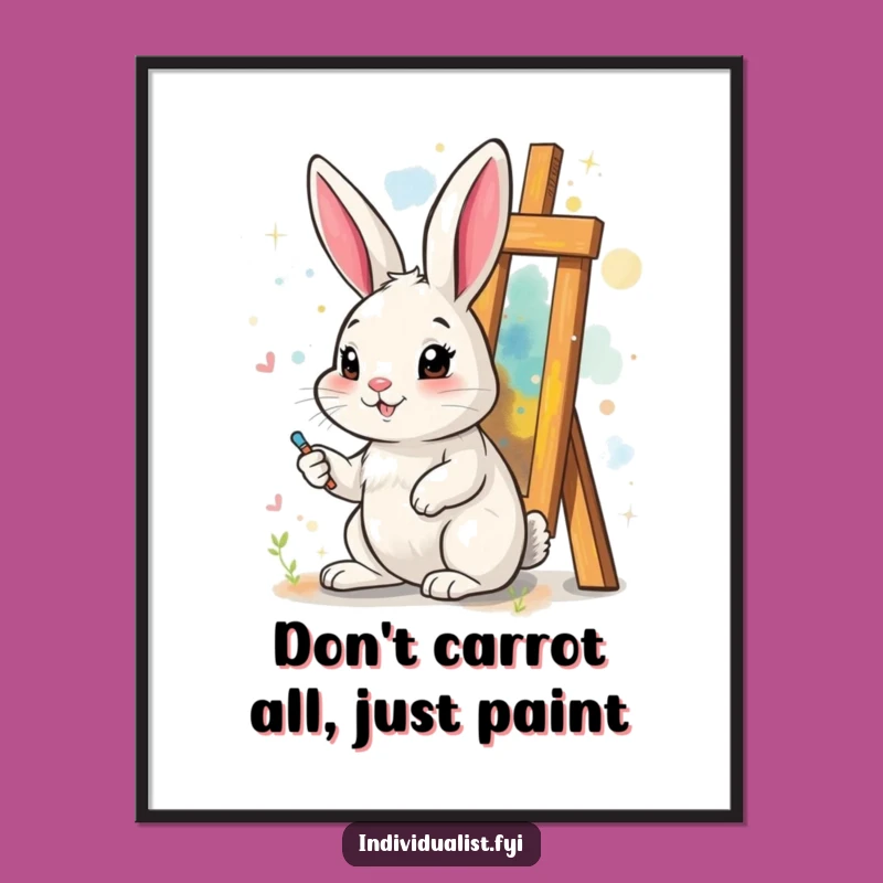 Free Printable Wall Art: Abstract Rabbit Art, Creative Downloadable Decor