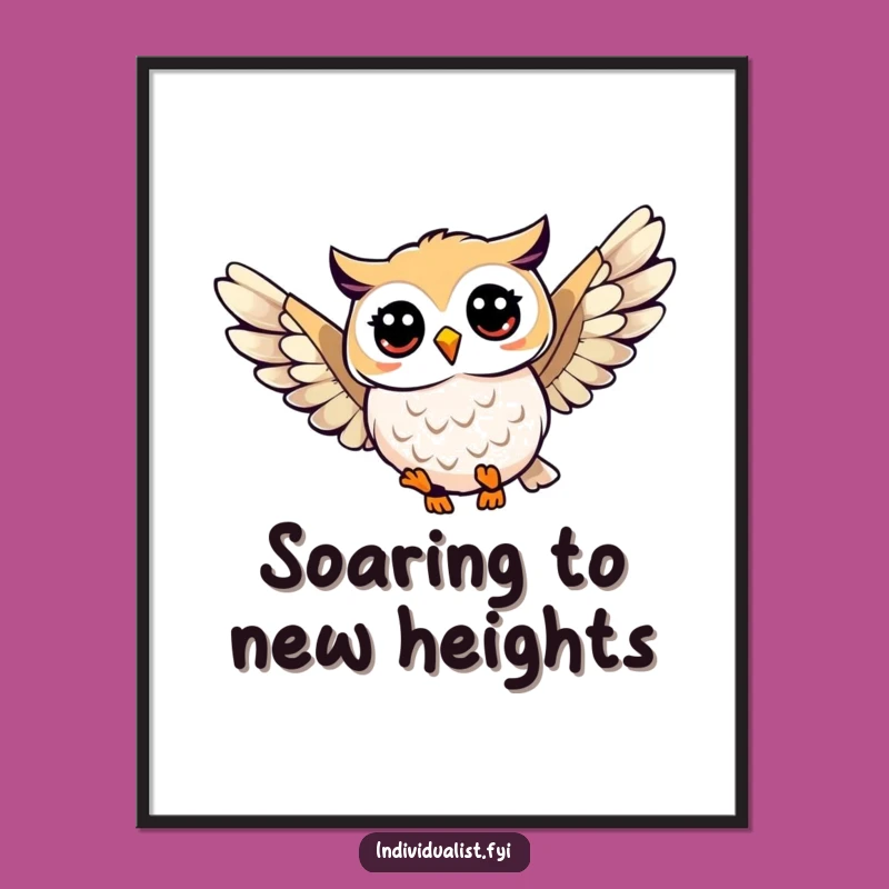 Free Printable Wall Art: Funny Owl Flight, Whimsical DIY Decor