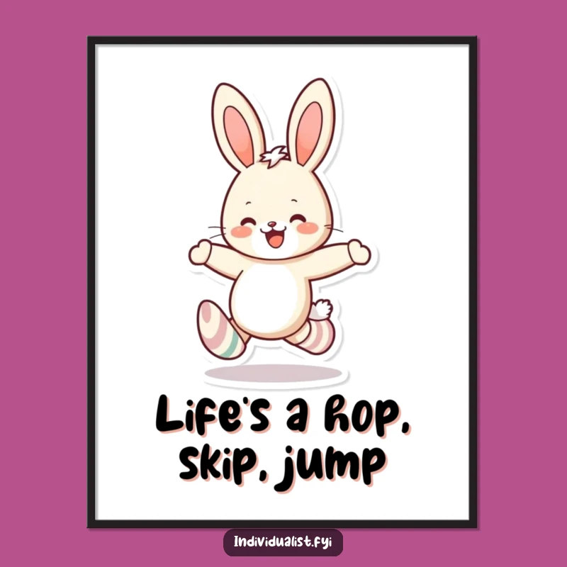 Free Printable Wall Art: Funny Rabbit, Mismatched Socks, Whimsical DIY Decor