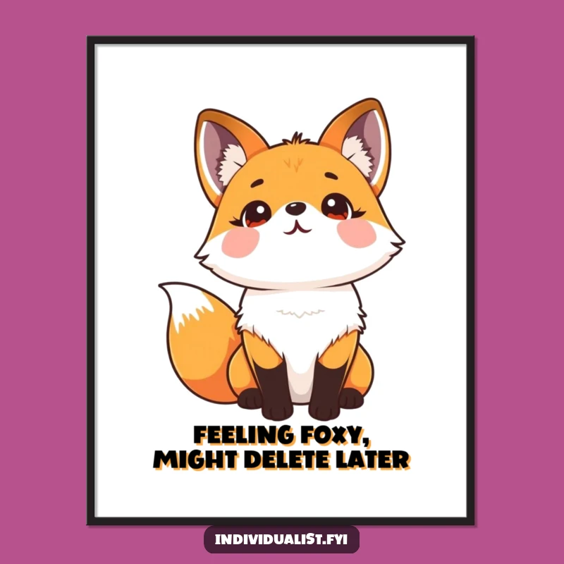 Free Printable Wall Art: Groovy Kaleidoscope Fox - Humorous Downloadable Art Print