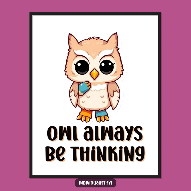 Free Printable Wall Art: Quirky Owl Art, Unique Downloadable Decor