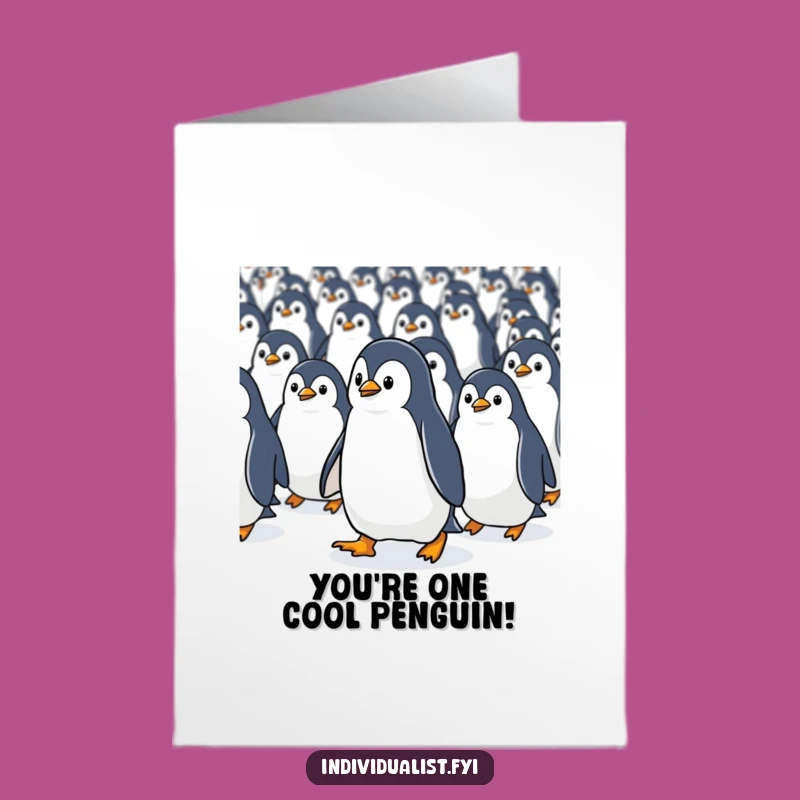 Free Printable Congrats Card: Stand Out Kawaii Penguin - Downloadable Gift!
