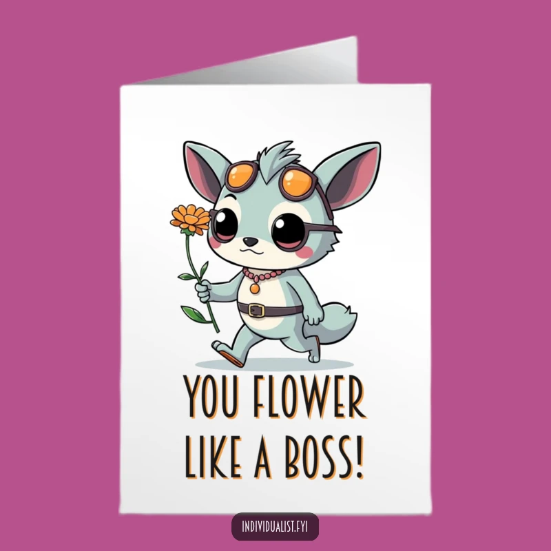 Free Printable Congratulations Card: Daring Creature's Triumph Downloadable Art