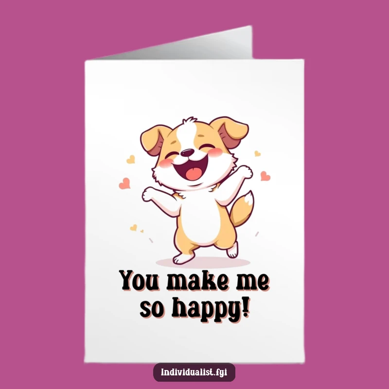 Free Printable Dancing Dog Thank You Card - Whimsical Downloadable Gift of Joy