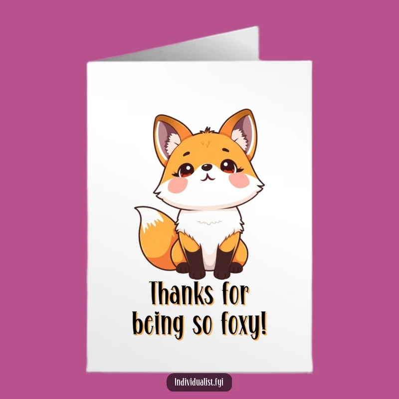 Free Printable Thank You Card: Adorable Kaleidoscope Fox - Print at Home Design