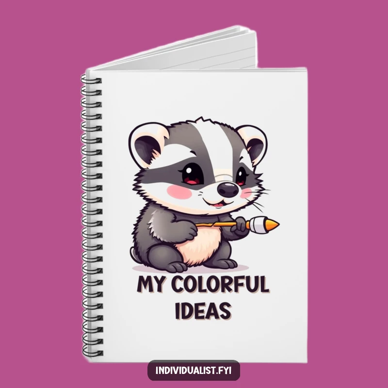 Funny Badger Artist Notebook - Sketch Your Ideas with This Creative Pad