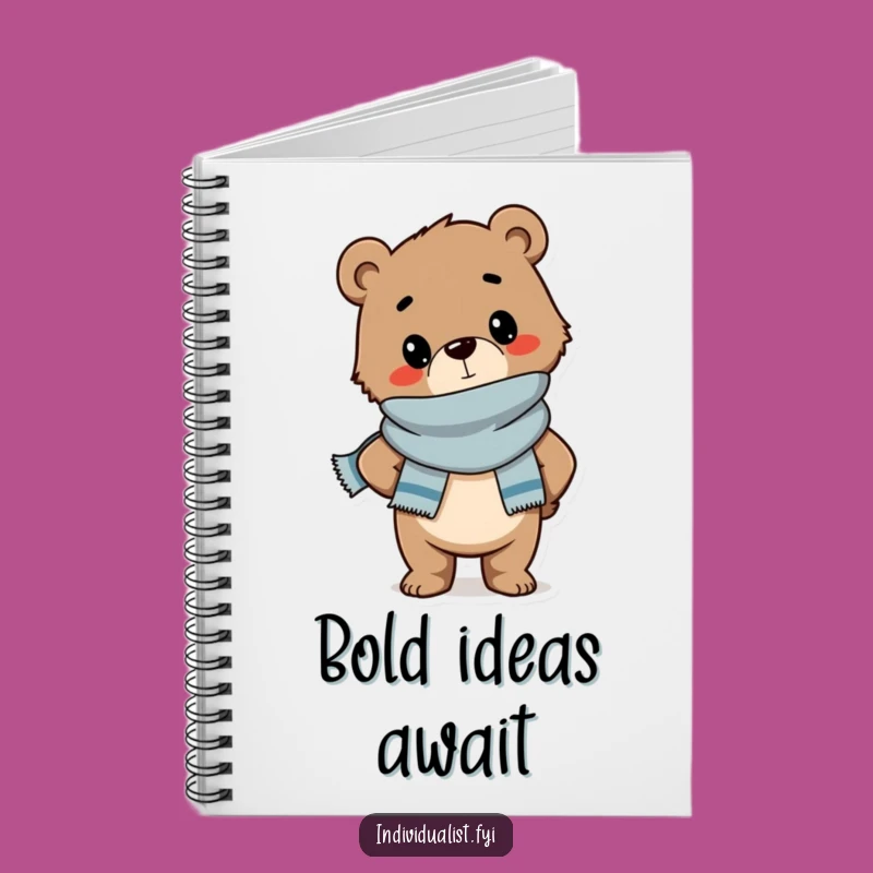 Funny Bear Cub Scarf Notebook: Stylish Journal for Confident Ideas and Chic Note-Taking