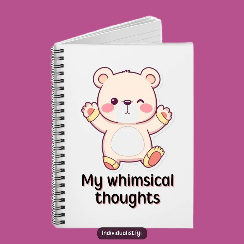 Funny Bear Quirky Notebook - Whimsical Character, Unique Journal, Fun Planner