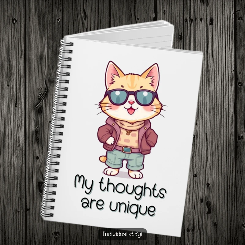 Funny Cat Notebook: A happy cat in mismatched clothes inspires creativity for jotting down notes and ideas.