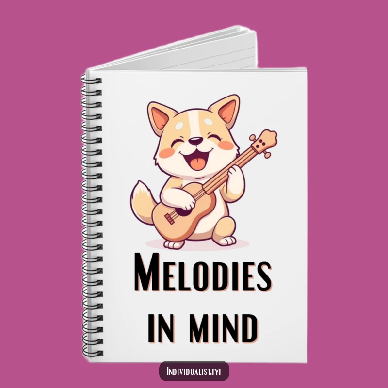 Funny Dog Musician Notebook - Write Your Own Song Character Style