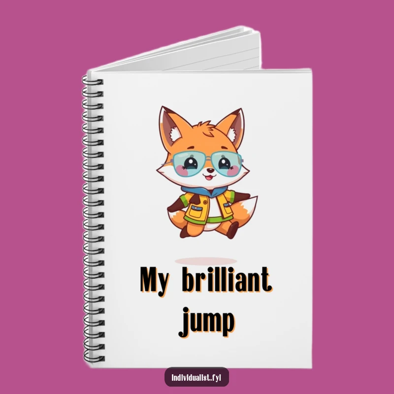 Funny Fox Jump Notebook: Lively Journal for Playful Ideas and Energetic Note-Taking