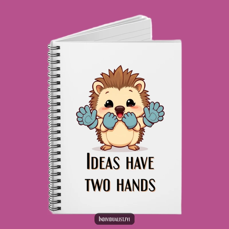 Funny Hedgehog Mismatched Gloves Notebook: Jot Down Jokes with Style