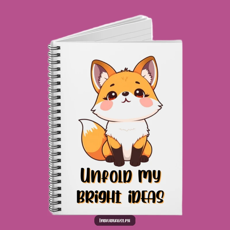 Funny Kaleidoscope Fox Notebook: Journal Your Artful Thoughts