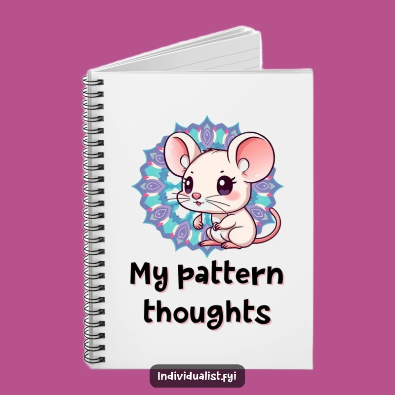Funny Kawaii Mouse Kaleidoscope Notebook - Jot Down Your Curious Thoughts