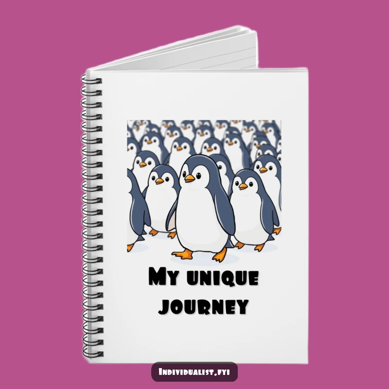 Funny Kawaii Penguin Stand Out Notebook - Write Your Own Story