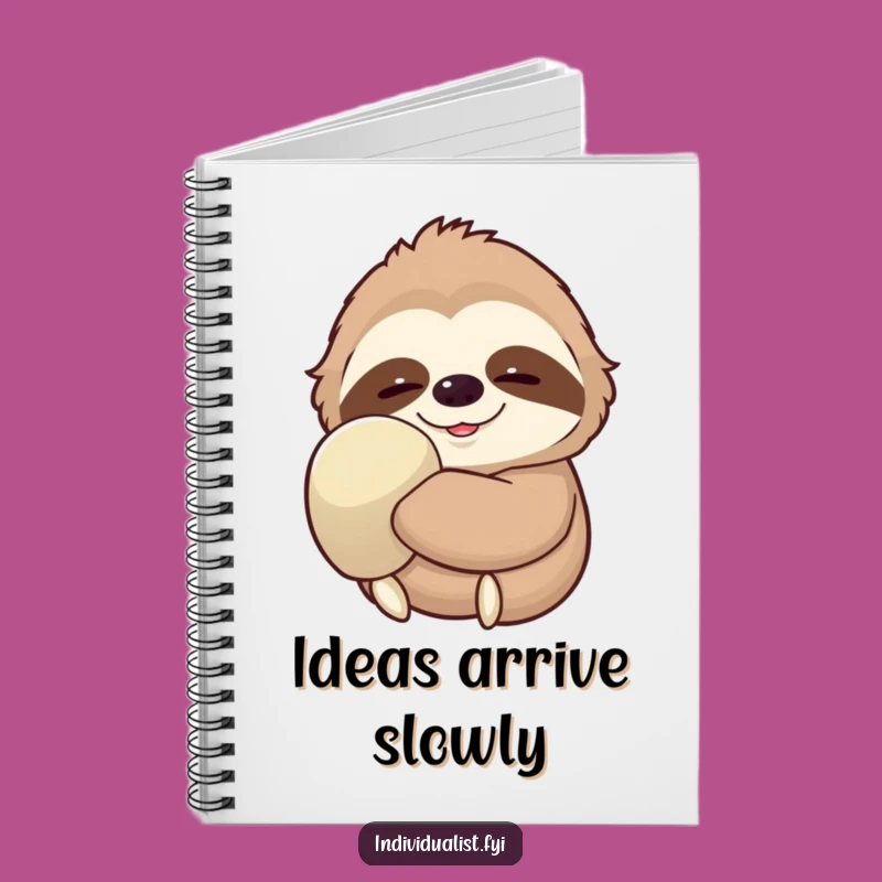 Funny Sloth Glove Notebook - Journal Slow Life Humor Pad