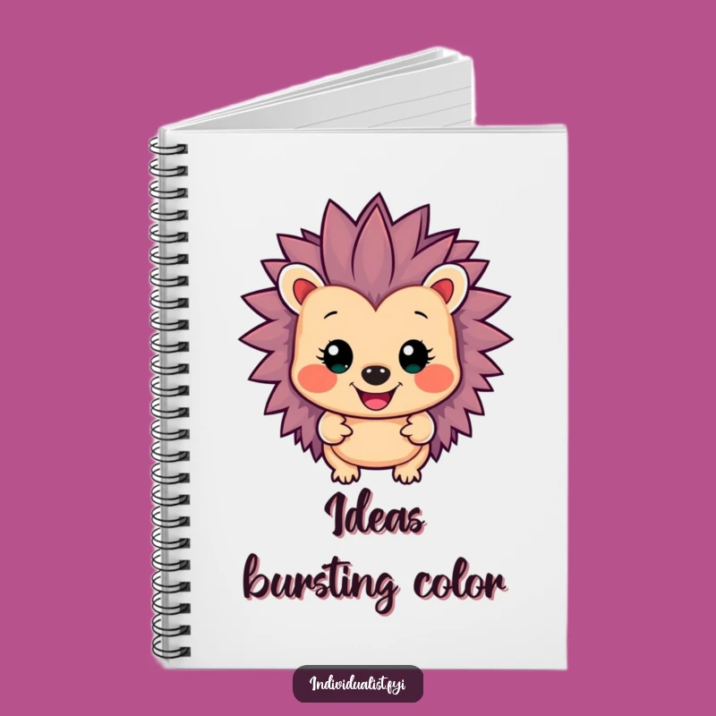 Funny Hedgehog Color Notebook - Journal Your Bright Ideas Character Style
