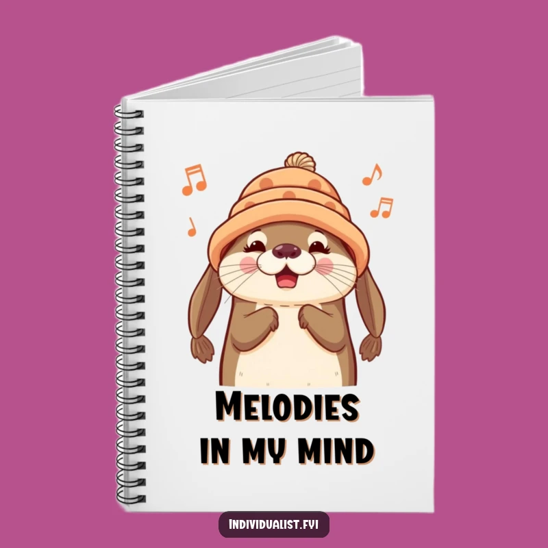 Funny Otter Hat Notebook: Write Your Happy Tunes Funny Gift!