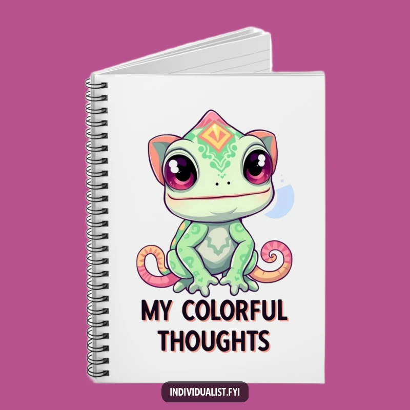 Funny Curious Chameleon Pattern Notebook - Journal for Vibrant Ideas