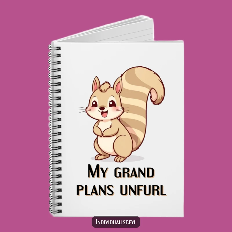 Funny Squirrel Tail Notebook: Tall Striped Journal for Cheerful Ideas