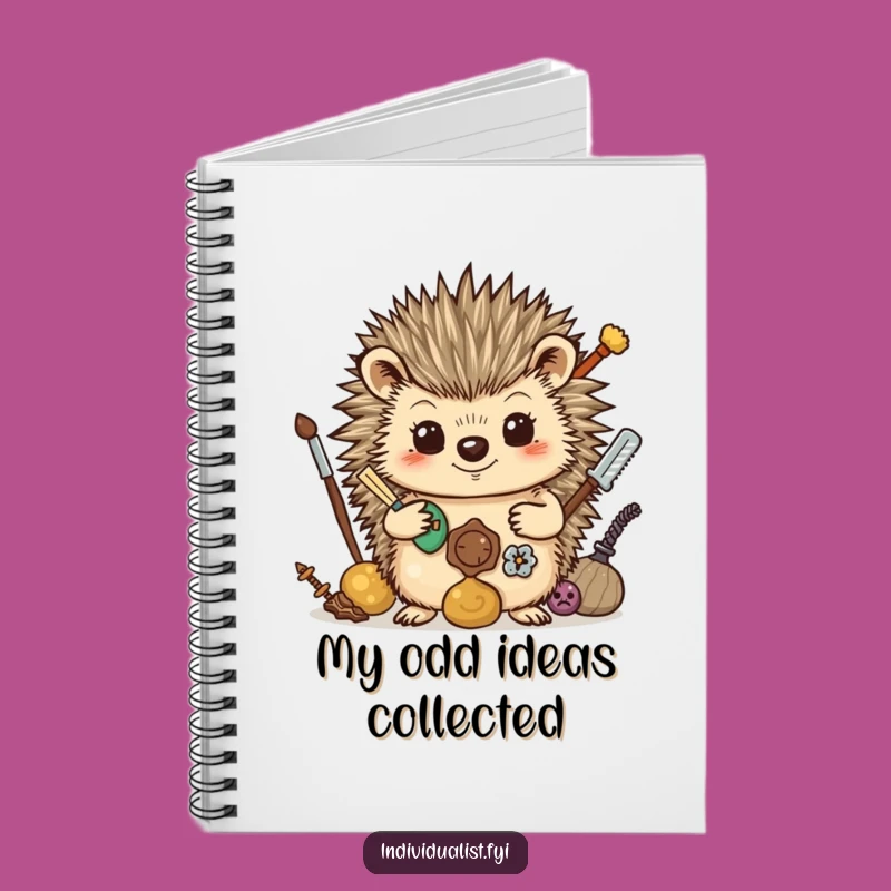 Funny Hedgehog Collector Notebook - Quirky Journal, Perfect Funny Gift