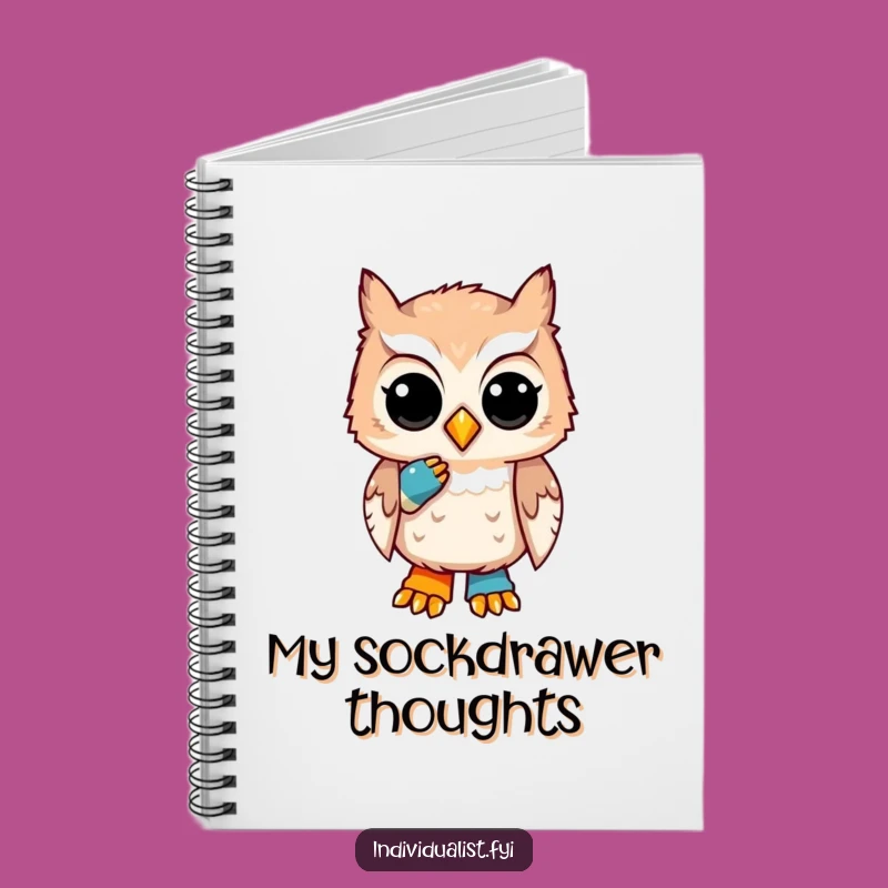 Funny Owl Sock Notebook: Quirky Journal for Thoughtful Ideas and Unique Musings