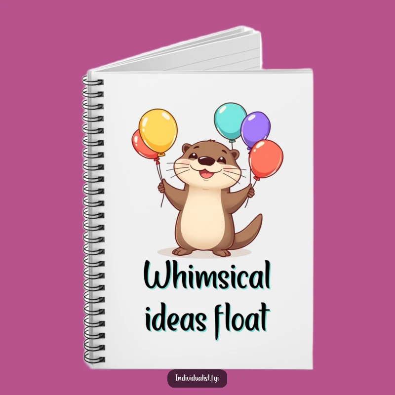 Funny Happy Otter Juggling Notebook - Journal for Joyful Thoughts