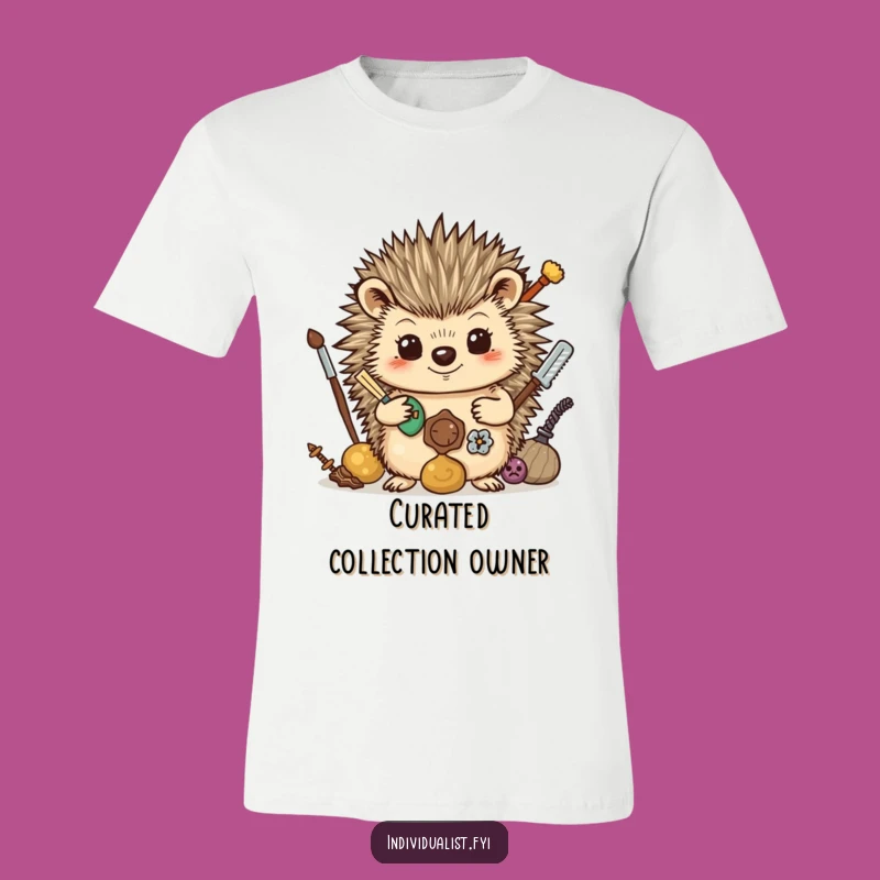 Funny Hedgehog Collector T-Shirt - Quirky Tee for Nature Lovers