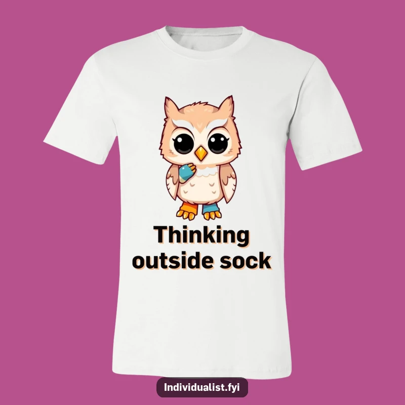 Funny Owl Sock T-Shirt: Quirky and Hilarious Tee for the Uniquely Expressive Thinker