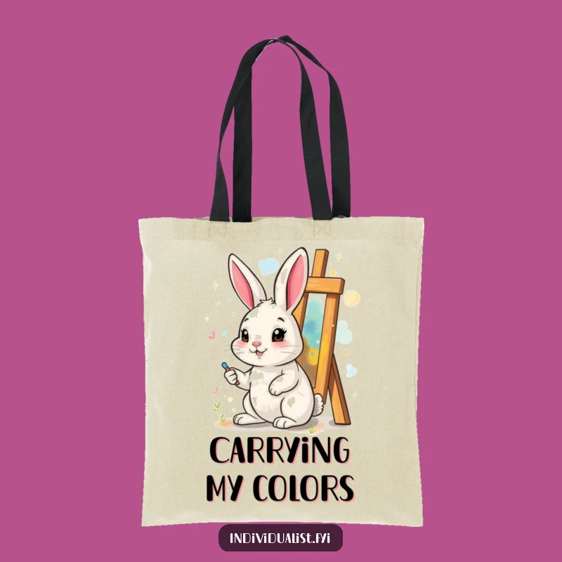 Funny Rabbit Art Tote Bag: Creative and Hilarious Carry-All for Art Supplies and More