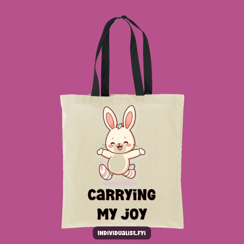 Funny Rabbit Mismatched Socks Tote Bag: Chic Quirky Hare Carry-All, Great Funny Gift