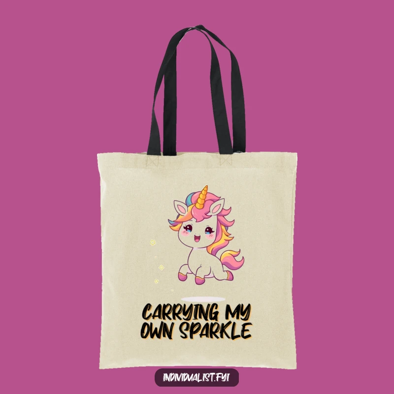 Funny Cheerful Creature Tote Bag: Stylish Skipping Design, Practical Funny Gift!
