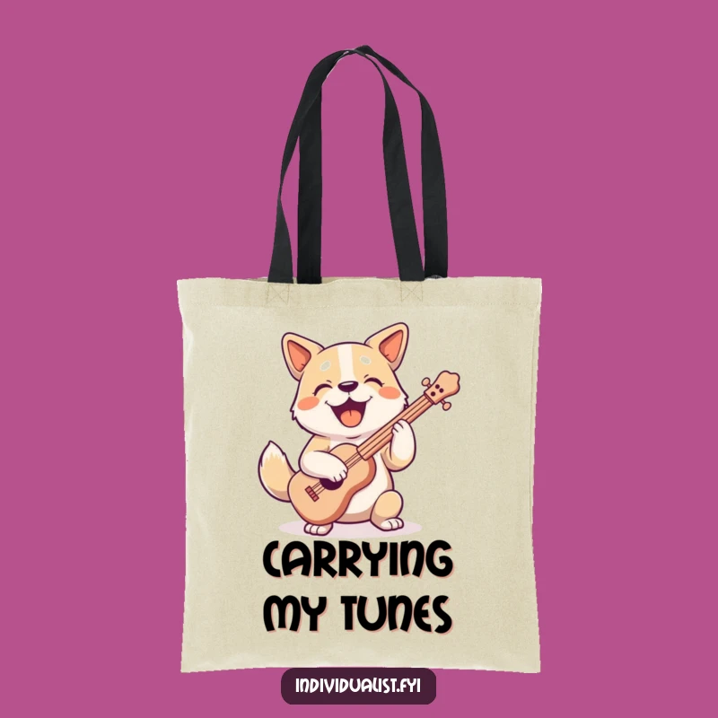 Funny Dog Band Tote Bag - Carry Your Music Character Style