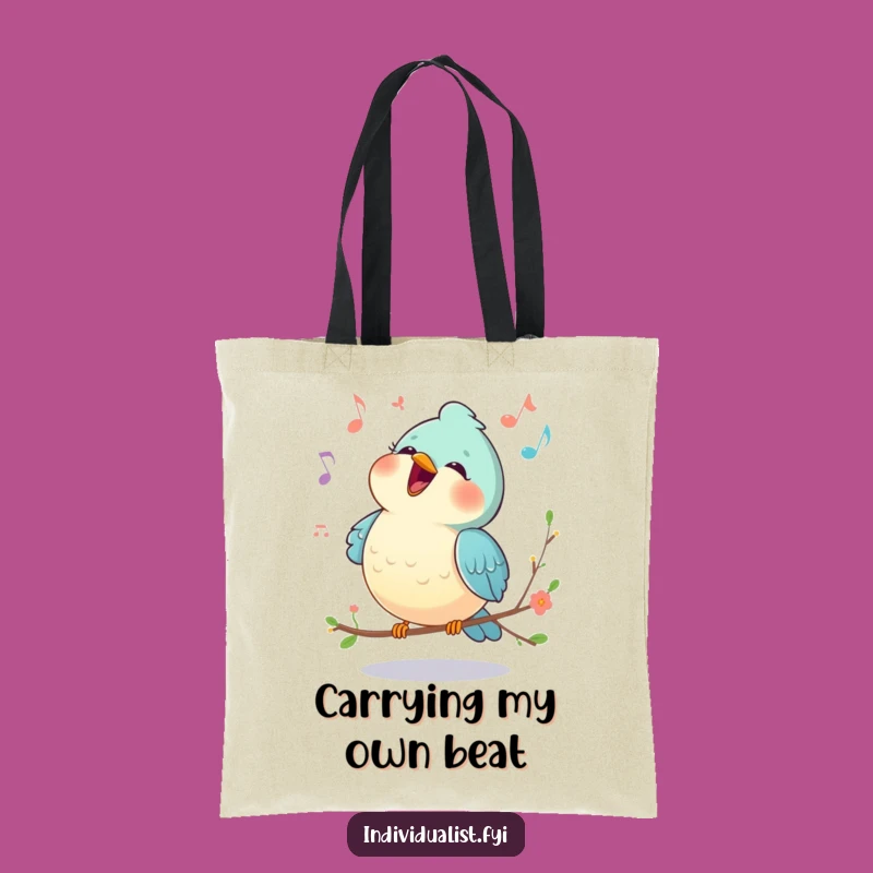 Funny Happy Bird Unique Melody Tote Bag - Carry Your Tune in Style