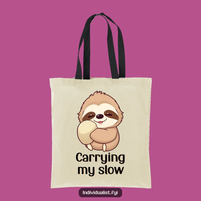 Funny Sloth Glove Tote Bag - Serene Smile Accessory Humor